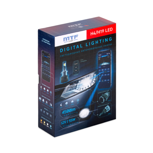 MTF LIGHT DIGITAL LIGHTNING H4/H19, 12V, 55W, 4500lm, 3000-7000k