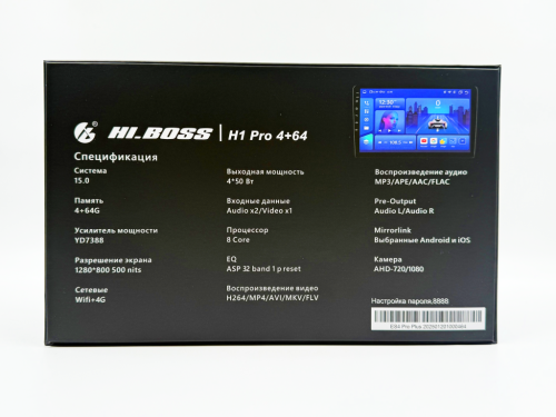 2 DIN Hi.BOSS H1 PRO 4+64Gb Автомагнитола фото 4