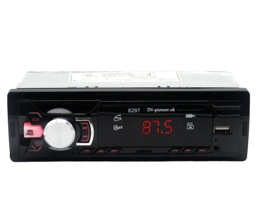 DV ok JSD-6297 BT,  bluetooth+мультируль, цв.подсветка, USB, AUX, FM, пульт Автомагнитола фото 2