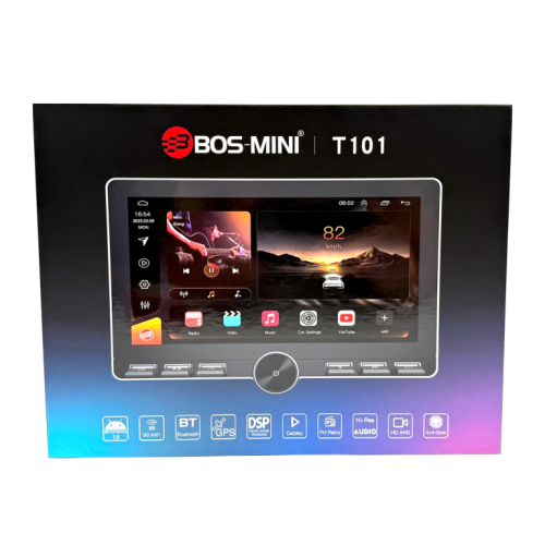 2 DIN BOS MINI T101DSP (4+64GB)10",4 ядра, крутилка и физические кнопки