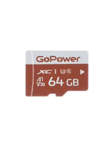 GoPower microSD 64GB Class10 70 МБ/сек V30 + адаптер