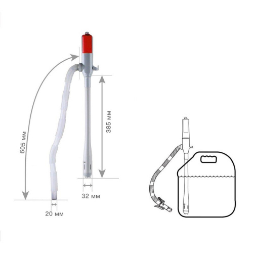 Насос ручной для перекачки жидкостей и ГСМ, SP400EP фото 2