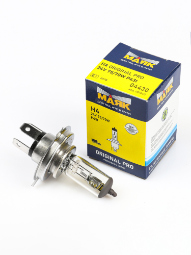 Маяк 04430  H4 24V 75/70W P43t ORIGINAL PRO фото 4