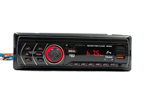 DV-Pioneer.ok MP3563 Bluetooth, AUX, USB, 2 RCA , пульт Автомагнитола фото 3