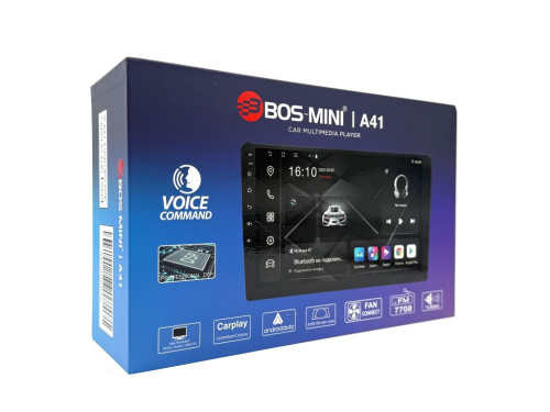 2 DIN BOS MINI A41 9",4/64GB CarPlay, Андроид, кулер, голосовое управление