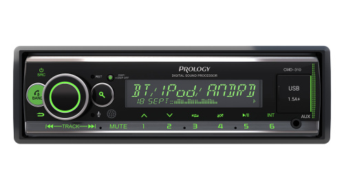 PROLOGY CMD-310 Автомагнитола 1DIN, с bluetooth, С пультом ДУ, Процессорная
