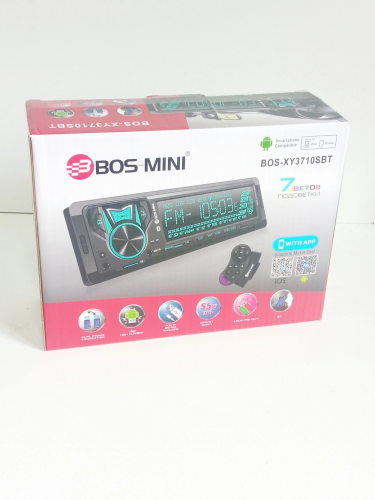 BOS-MINI BOS-XY3710SBT, мультируль, bluetooth, USB, MICRO, AUX, FM Автомагнитола фото 2
