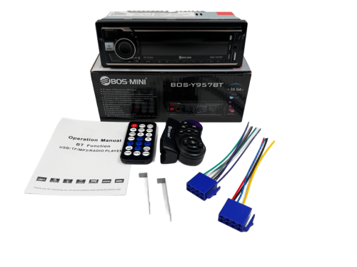 BOS-MINI BOS-Y957BT Автомагнитола 1DIN, с bluetooth, С пультом ДУ фото 2