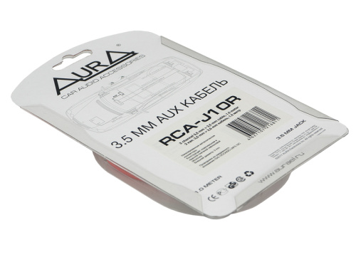 Aura RCA-J10R Jack 3,5 мм штырь -Jack 3,5 мм штырь red 1м фото 3
