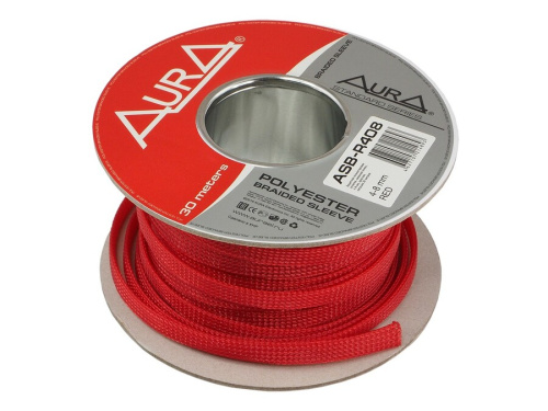 AURA ASB-408-R Полиэстеровый рукав красн,бухта 30м