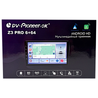 2 DIN DV-Pioneer ok Z3 PRO 9"Андроид,4 ядра, 6/64 поддержка sim   Автомагнитола