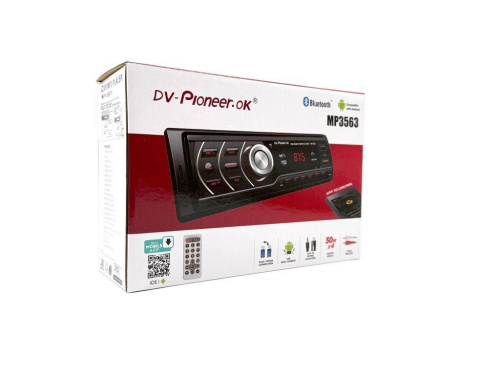 DV-Pioneer.ok MP3563 Bluetooth, AUX, USB, 2 RCA , пульт Автомагнитола