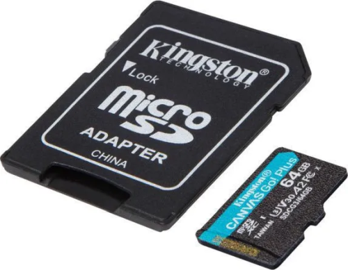 Kingston 64Gb Micro SD Class 10 Canvas Go Plus(170/70mb/s) + SD адаптер фото 3