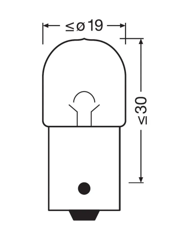 OSRAM R10W 24V(BA15s) ORIGINAL Галогенная лампа, 1шт. 5637 фото 2