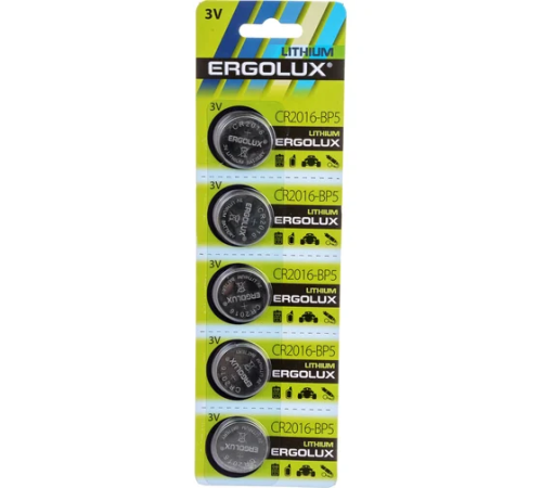 ERGOLUX CR-2016  BL-5 Элемент питания