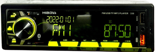 Hi-Boss 330 1DIN, с bluetooth, с пультом ДУ, Aux,USB и SD карты,Радиатор охлаждения,6 выходов RCA Автомагнитола фото 2