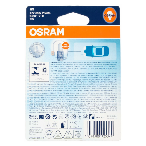 OSRAM Original Line H3 (55W 12V) Галогенная лампа, 1шт. фото 3