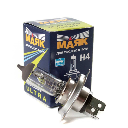 Маяк 82420UL H4 12V 60/55W P43t  ULTRA фото 2