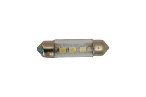 Маяк 12T11*36W/3SMD 12V T11*36  S8.5 3SMD(3528) White  Светодиодная лампа (Салон , номерной знак)