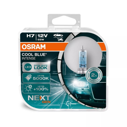 Osram H7 12V 55W Cool Blue Intense Next +100% яркости 5000K(2 лампы в боксе) 64210CBN-HCB фото 2