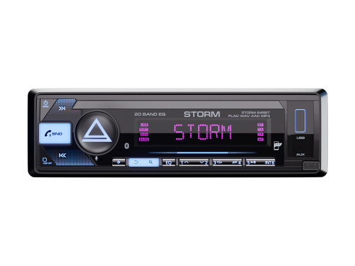 Aura STORM-545BT Автомагнитола 1DIN, с bluetooth, С пультом ДУ, Съемная панель